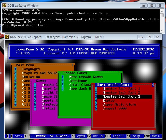 DOS Box Power Menu Games.JPG