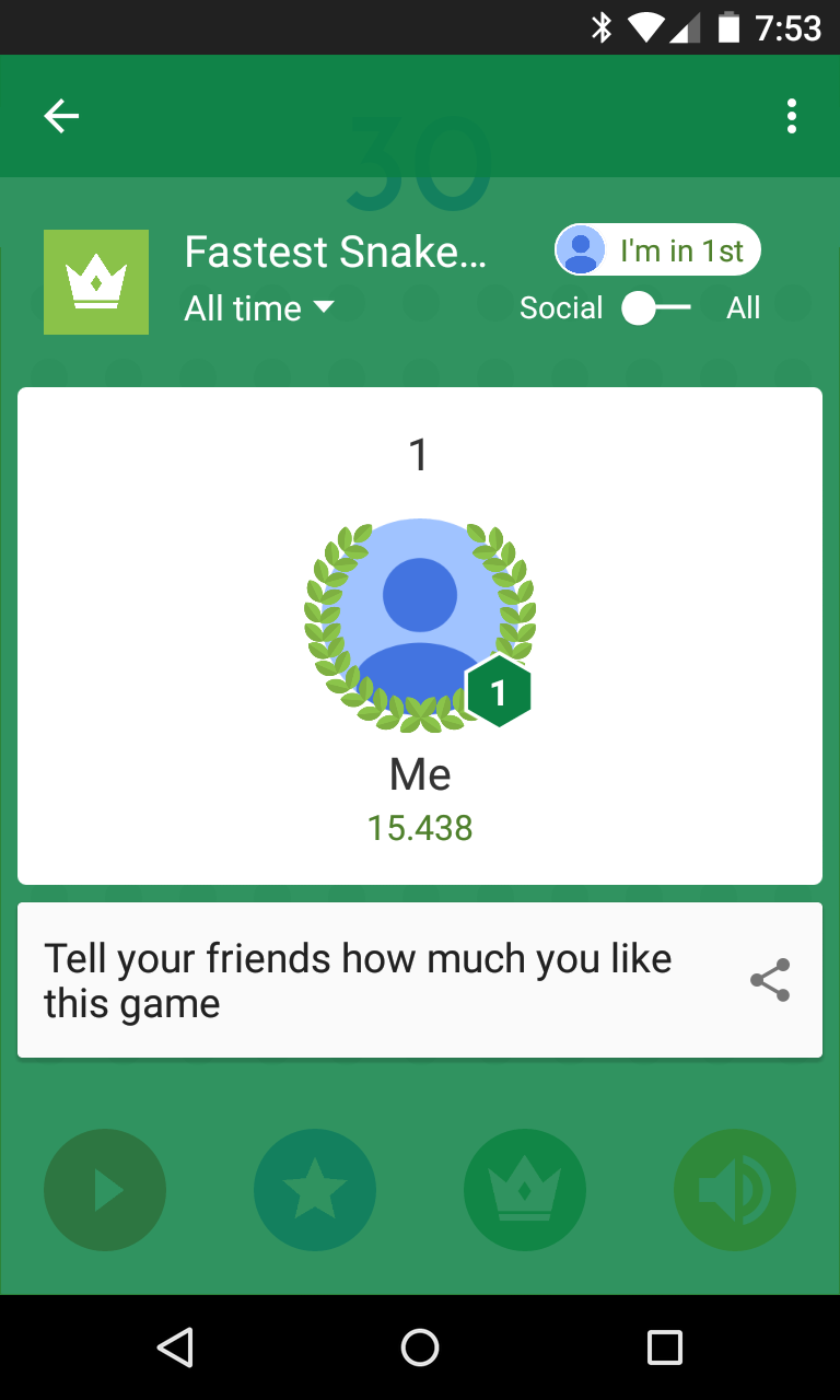 The results can be published on leaderboard.<br />Achievements are supported as well.