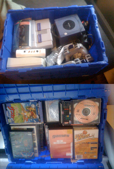 boxed for storage