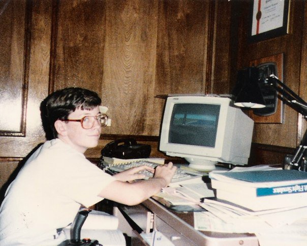 MS Flight Simulator on a 286 Hyundai computer.  Teh Awesomes.
