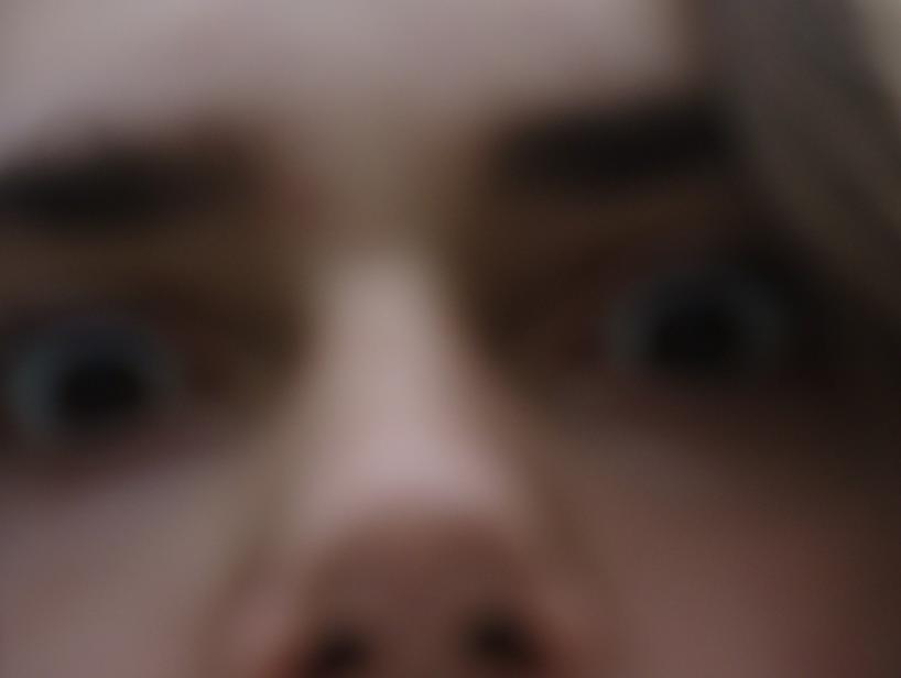 Super-close-up of my face, oh joy