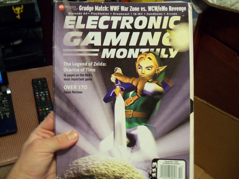 Remember as a kid when there was only dial up and not every one had it or even had a comp?  remember when Zelda OoT was on its way, the excitement that you was feeling as each day ticked closer? Then this issue came out and I jizzed my pants.  16 fucking pages of ZELDA OCARINA OF TIME!!!!!!!! Possibly my favorite magazine ever.