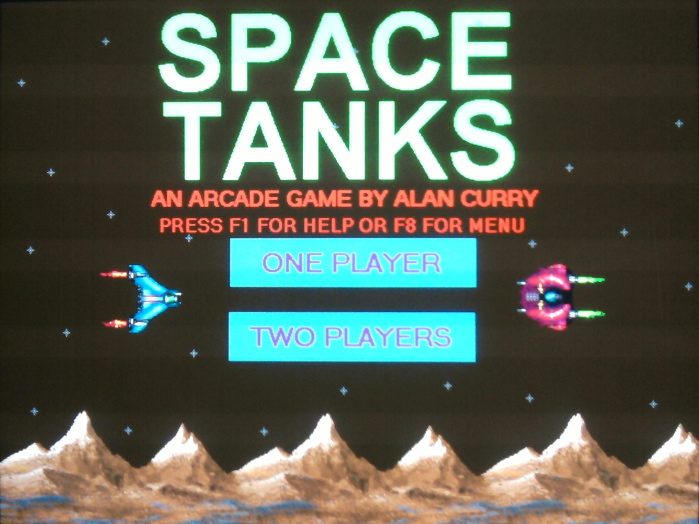 MOUSE CLICK ONE OR TWO PLAYER BOX. F8=MENU, CHOOSE PLAYER THEN CLICK X TO CHANGE KEYS.