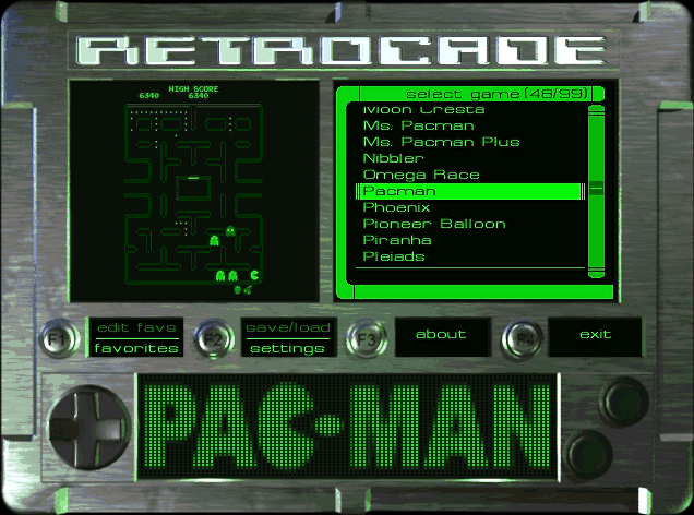 Retrocade Interface.gif