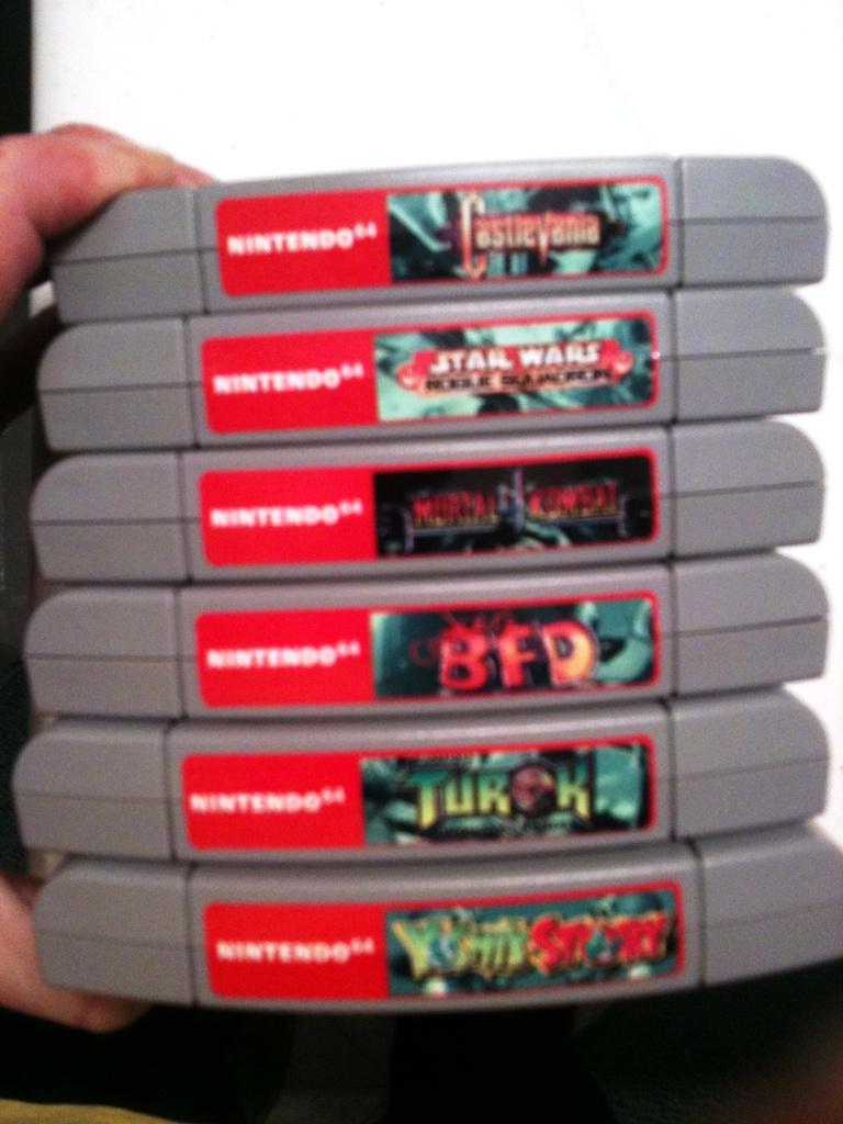 Nintendo 64 end labels