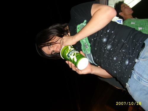 Drinking on vacation, the date on the pic is wrong, it's from last year