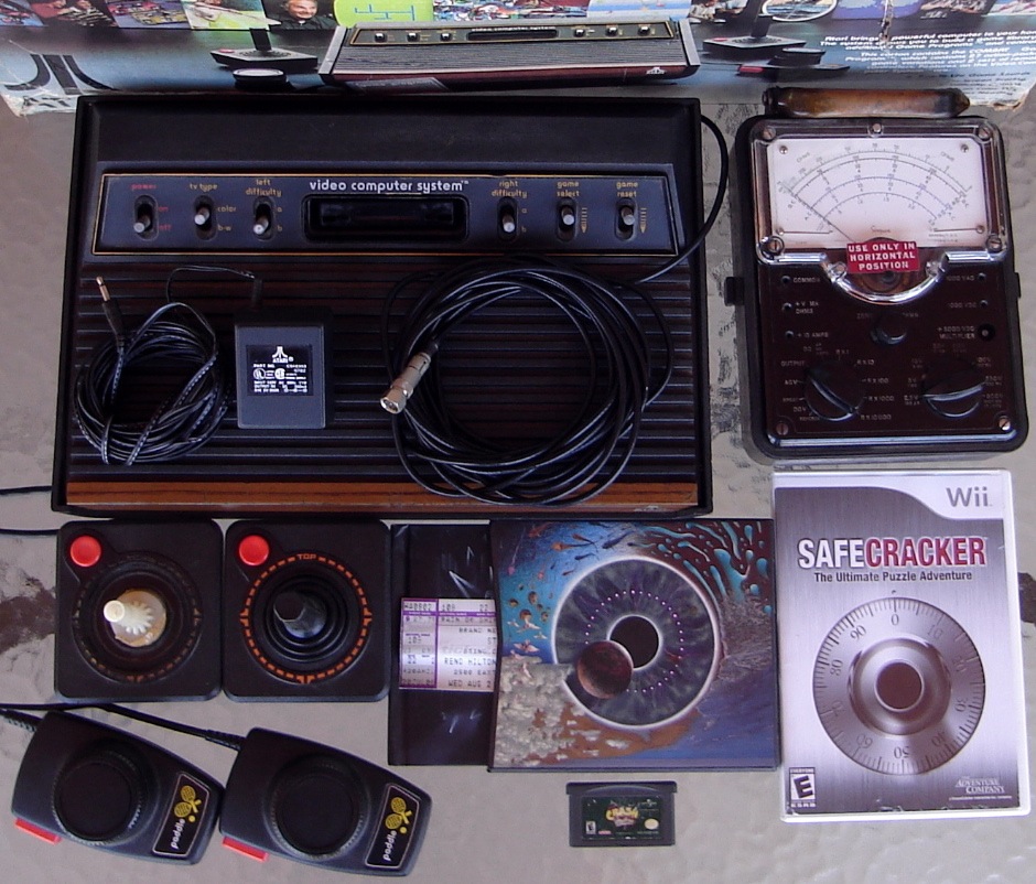Atari Six Switch 2600 - Simpson Commercial Multimeter - Pink Floyd Pulse - GBA Crash - Wii Safecracker.jpg