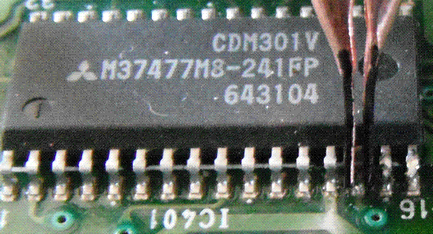First connection to 14th pin using copper clips.