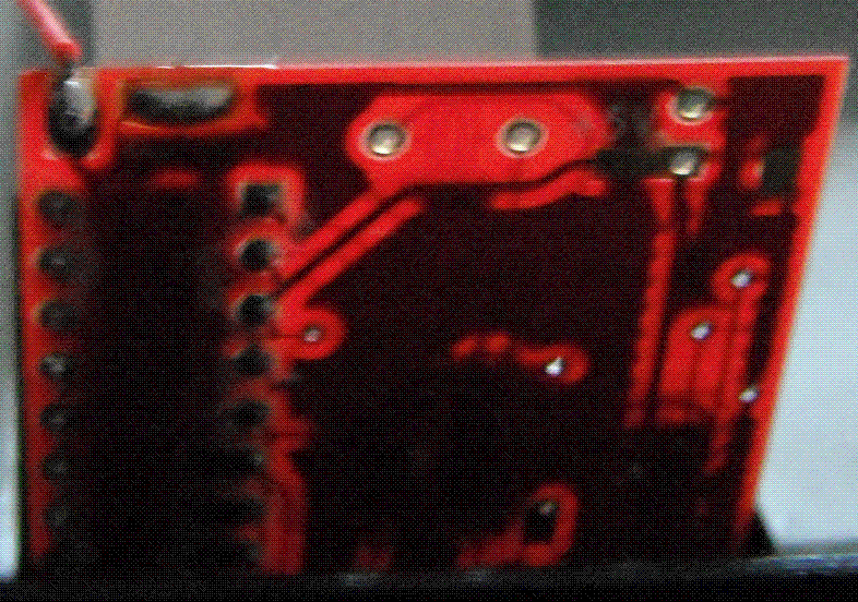 Back of chip after A and B connection