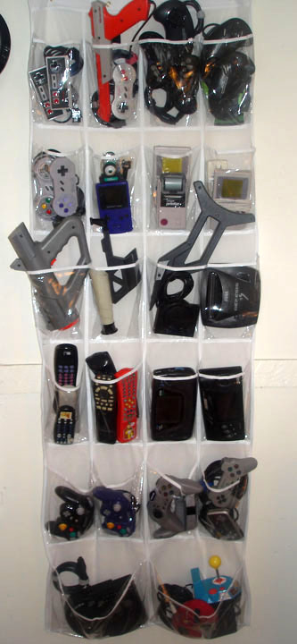 I know I'm not the only one on this board who uses this controller storage solution.
