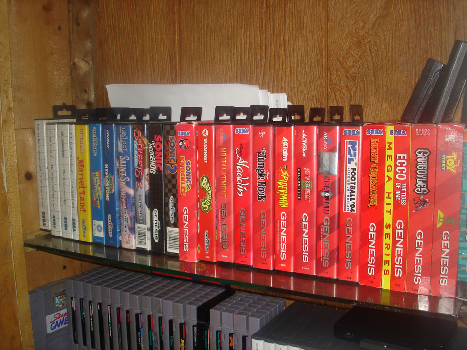 My genesis carts. Somehow I neglected to take a picture of my PS1 games.