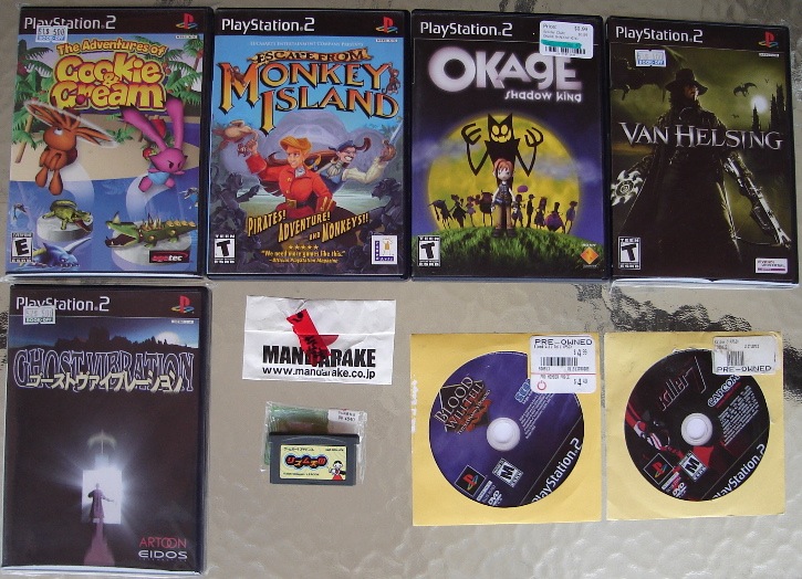 0 Cookies Cream - Escape Monkey Island - Okage Shadow King - Van Helsing - NTSCJ Ghost Vibration - Rhythm Tengoku - Blood Will Tell - Killer 7.jpg