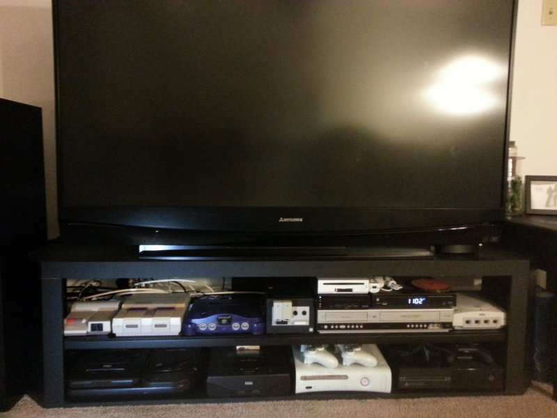 Tons of systems on our 70inch, pardon the wires.