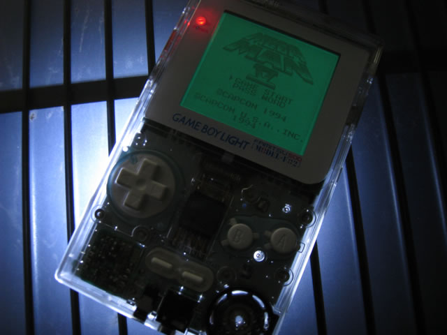 Famitsu Game Boy Light with Mega Man 5.